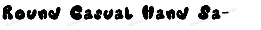 Round Casual Hand Sa字体转换